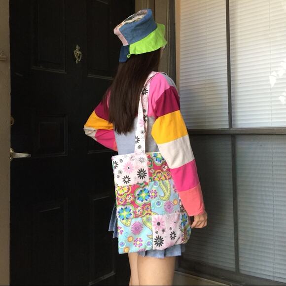 Handmade Dog Printed Upcycled Bucket Hat.-CA2 - Picture 5 of 15